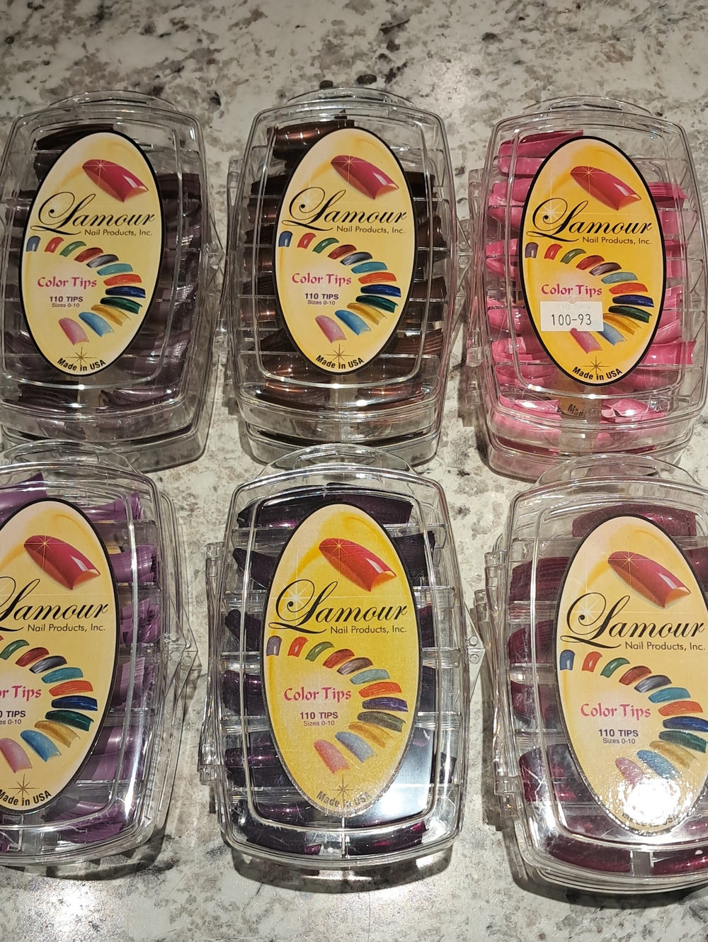 12 Packs Of Colored Nail Tips